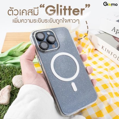 Gizmo Case Defense Twinkle  รุ่น ip15/15+/15pro/15 pro max เคสรองรับการชาร์จไร้สาย มีกากเพชรวิบวับ