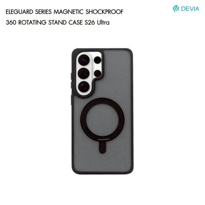 DEVIA Eleguard Series Magnetic 360 Rotating Stand เคสกันกระแทกเนื้อ Matte มีขาตั้งหมุนได้ สำหรับ Samsung Galaxy S26 Ultra