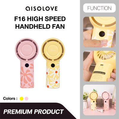 Aisolove Flowers in life handheld Fan พัดลมพกพาลายดอกไม้ แบตเตอรี่ 4000mAh