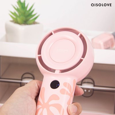 Aisolove Flowers in life handheld Fan พัดลมพกพาลายดอกไม้ แบตเตอรี่ 4000mAh