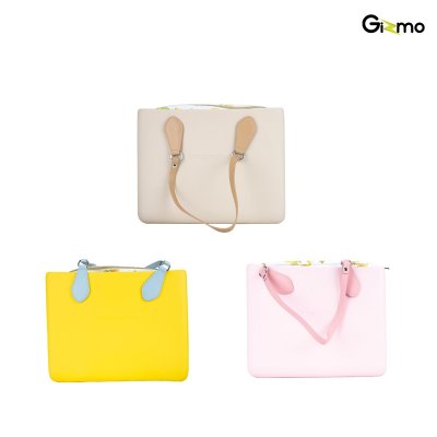 Fungoofun Fashion Tote Bag กระเป๋าสะพายไหล่ 3 มิติ มีหูหิ้วสายหนังและสายผ้าฝ้าย พร้อมกระเป๋าด้านในแบบถอดได้ รุ่น F529