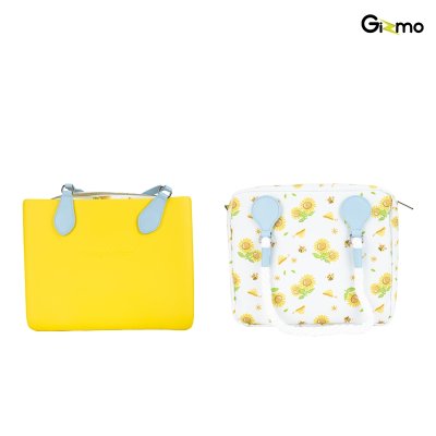 Fungoofun Fashion Tote Bag กระเป๋าสะพายไหล่ 3 มิติ มีหูหิ้วสายหนังและสายผ้าฝ้าย พร้อมกระเป๋าด้านในแบบถอดได้ รุ่น F529