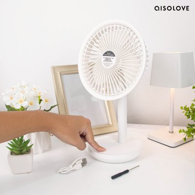 Aisolove Desktop Fan พัดลมตั้งโต๊ะไร้สาย ส่ายอัตโนมัติ พัดลมมินิมอล รุ่น F5