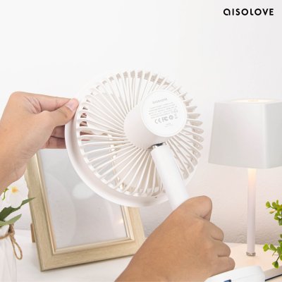 Aisolove Desktop Fan พัดลมตั้งโต๊ะไร้สาย ส่ายอัตโนมัติ พัดลมมินิมอล รุ่น F5