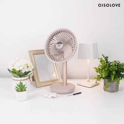 Aisolove Desktop Fan พัดลมตั้งโต๊ะไร้สาย ส่ายอัตโนมัติ พัดลมมินิมอล รุ่น F5