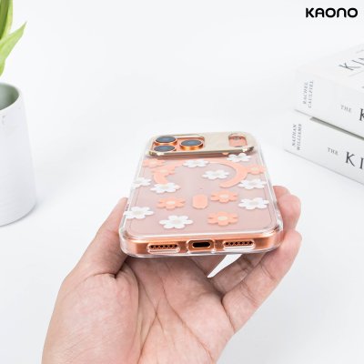 KAONO เคสใสลายดอกไม้ Magnetic Flower Series C Small Flower iPhone 17