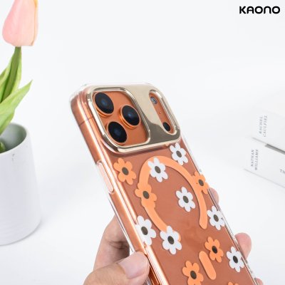 KAONO เคสใสลายดอกไม้ Magnetic Flower Series C Small Flower iPhone 17