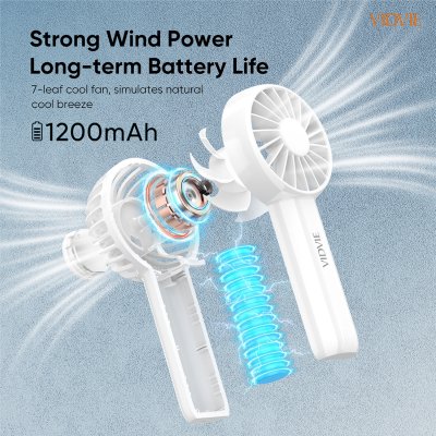 VIDVIE Mini Portable Handheld Fan พัดลมพกพามินิพร้อมฐาน รุ่น FN04
