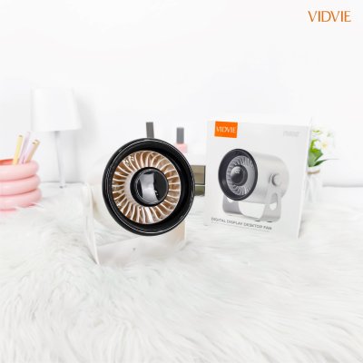 VIDVIE Digital Display Desktop Fan พัดลมตั้งโต๊ะละแขวนผนัง รุ่น FN05