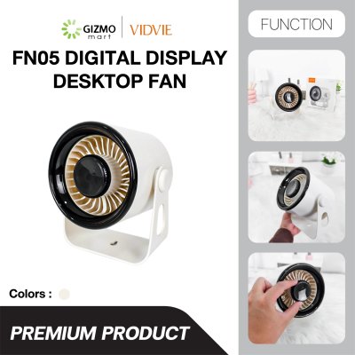 VIDVIE Digital Display Desktop Fan พัดลมตั้งโต๊ะละแขวนผนัง รุ่น FN05