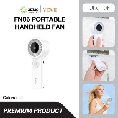VIDVIE Portable Hand Fan พัดลมพกพา พร้อมหน้าจอ LCD รุ่น FN06