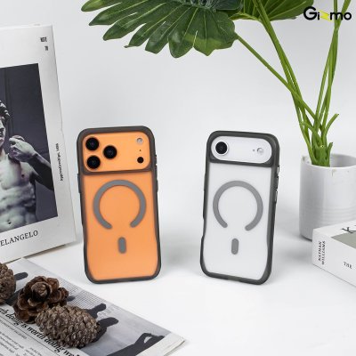 Gizmo Fusion Matte Dark Grey MagSafe เคสกันกระแทกขอบดำ สำหรับ iPhone 17