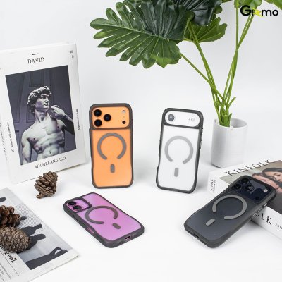 Gizmo Fusion Matte Dark Grey MagSafe เคสกันกระแทกขอบดำ สำหรับ iPhone 17