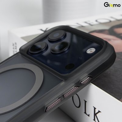 Gizmo Fusion Matte Dark Grey MagSafe เคสกันกระแทกขอบดำ สำหรับ iPhone 17