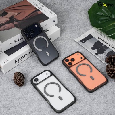 Gizmo Fusion Matte Dark Grey MagSafe เคสกันกระแทกขอบดำ สำหรับ iPhone 17