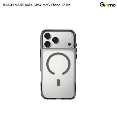 Gizmo Fusion Matte Dark Grey MagSafe เคสกันกระแทกขอบดำ สำหรับ iPhone 17