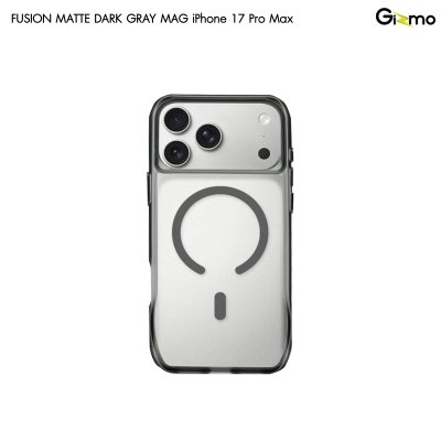 Gizmo Fusion Matte Dark Grey MagSafe เคสกันกระแทกขอบดำ สำหรับ iPhone 17