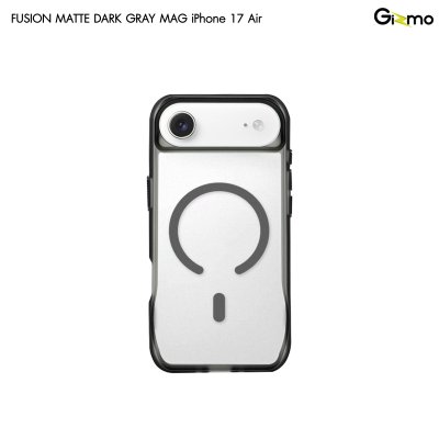 Gizmo Fusion Matte Dark Grey MagSafe เคสกันกระแทกขอบดำ สำหรับ iPhone 17