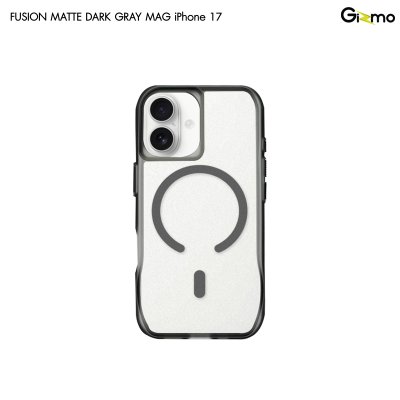 Gizmo Fusion Matte Dark Grey MagSafe เคสกันกระแทกขอบดำ สำหรับ iPhone 17