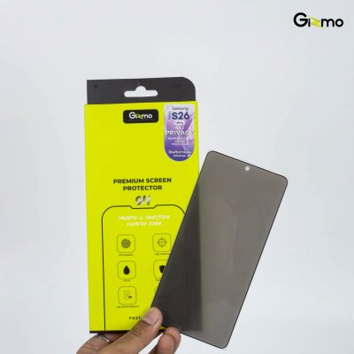 Gizmo Film Privacy Full Glass ฟิล์มกระจกกันมองเต็มจอ นิรภัย2ชั้น สำหรับ Samsung S26 Series ป้องกันระดับ 9H (Privacy Tempered Glass)
