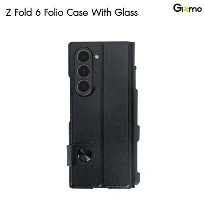 Gizmo Folio Case With Glass And Pen Slot เคสหนังแบบเปิด-ปิด เคสซัมซุง เคส Z Fold 6 มีช่องเก็บปากกา มีกระจกหน้าจอ