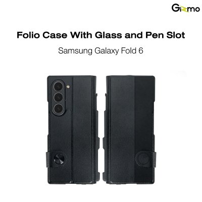 Gizmo Folio Case With Glass And Pen Slot เคสหนังแบบเปิด-ปิด เคสซัมซุง เคส Z Fold 6 มีช่องเก็บปากกา มีกระจกหน้าจอ