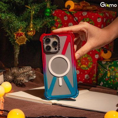 Gizmo Fusion Bumper X Magsafe เคสใสขอบดำ/แดง-ฟ้า กันรอยขีดข่วน เคสชาร์จได้ กันกระแทก สำหรับไอโฟน 15/15+/15P/15PM