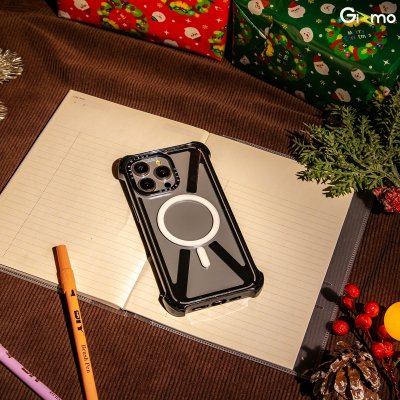 Gizmo Fusion Bumper X Magsafe เคสใสขอบดำ/แดง-ฟ้า กันรอยขีดข่วน เคสชาร์จได้ กันกระแทก สำหรับไอโฟน 15/15+/15P/15PM