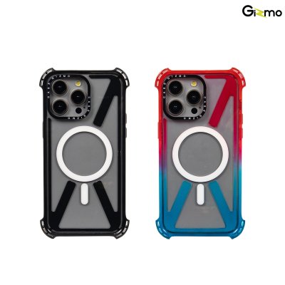Gizmo Fusion Bumper X Magsafe เคสใสขอบดำ/แดง-ฟ้า กันรอยขีดข่วน เคสชาร์จได้ กันกระแทก สำหรับไอโฟน 15/15+/15P/15PM