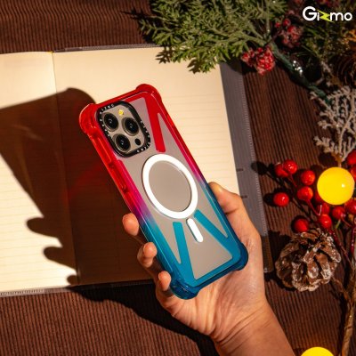 Gizmo Fusion Bumper X Magsafe เคสใสขอบดำ/แดง-ฟ้า กันรอยขีดข่วน เคสชาร์จได้ กันกระแทก สำหรับไอโฟน 15/15+/15P/15PM