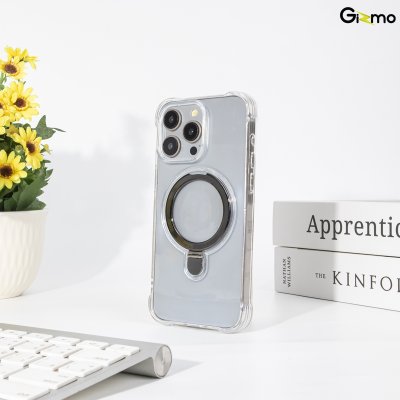 Gizmo Fusion jelly magsafe Stand เคสนิ่ม สำหรับชาร์จ เคสใสมีวงแหวน iPhone 15/15+/15Pro/15 Pro max