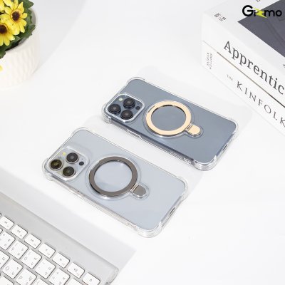Gizmo Fusion jelly magsafe Stand เคสนิ่ม สำหรับชาร์จ เคสใสมีวงแหวน iPhone 15/15+/15Pro/15 Pro max