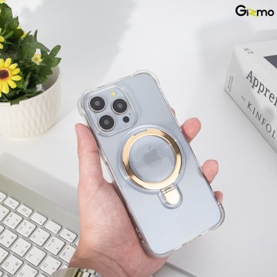 Gizmo Fusion jelly magsafe Stand เคสนิ่ม สำหรับชาร์จ เคสใสมีวงแหวน iPhone 15/15+/15Pro/15 Pro max