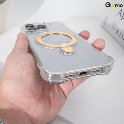 Gizmo Fusion jelly magsafe Stand เคสนิ่ม สำหรับชาร์จ เคสใสมีวงแหวน iPhone 15/15+/15Pro/15 Pro max