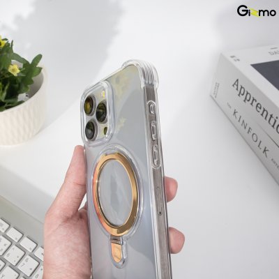 Gizmo Fusion jelly magsafe Stand เคสนิ่ม สำหรับชาร์จ เคสใสมีวงแหวน iPhone 15/15+/15Pro/15 Pro max
