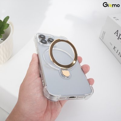 Gizmo Fusion jelly magsafe Stand เคสนิ่ม สำหรับชาร์จ เคสใสมีวงแหวน iPhone 15/15+/15Pro/15 Pro max