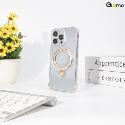 Gizmo Fusion jelly magsafe Stand เคสนิ่ม สำหรับชาร์จ เคสใสมีวงแหวน iPhone 15/15+/15Pro/15 Pro max