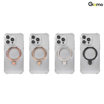 Gizmo Fusion jelly magsafe Stand เคสนิ่ม สำหรับชาร์จ เคสใสมีวงแหวน iPhone 15/15+/15Pro/15 Pro max