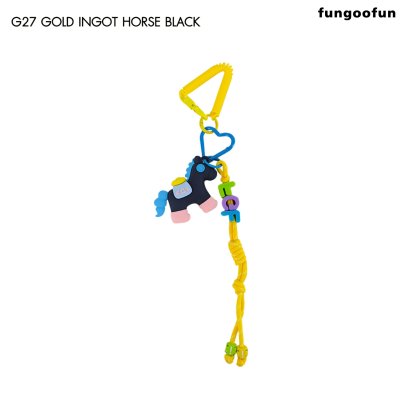 Fungoofun DIY Bag Charm Gold ingot horse พวงกุญแจห้อยกระเป๋าม้านำโชคซิลิโคนพรีเมียม