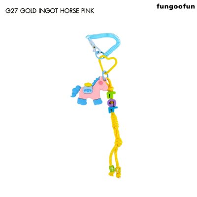 Fungoofun DIY Bag Charm Gold ingot horse พวงกุญแจห้อยกระเป๋าม้านำโชคซิลิโคนพรีเมียม