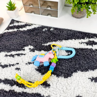 Fungoofun DIY Bag Charm Gold ingot horse พวงกุญแจห้อยกระเป๋าม้านำโชคซิลิโคนพรีเมียม