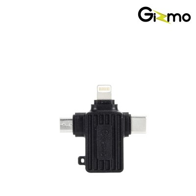 Gizmo แปลงหัวชาร์จ OTG Adapter to usb to Type-c,forios,Microให้เลือก ที่แปลงหัวชาร์จ 3 in 1 (GA-015,GA-016,GA-017,GA-018)