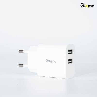 Gizmo adapter 2 Port อะแดปเตอร์ 2 ช่อง พร้อมสายชาร์จ อุปกรณ์ชาร์จ Micro สีขาว GA-019