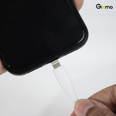 Gizmo adapter 2 Port อะแดปเตอร์ 2 ช่อง พร้อมสายชาร์จ อุปกรณ์ชาร์จไอโฟน Lightning สีขาว GA-020 มี มอก.