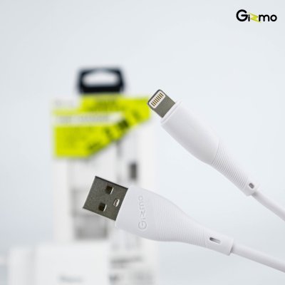 Gizmo adapter 2 Port อะแดปเตอร์ 2 ช่อง พร้อมสายชาร์จ อุปกรณ์ชาร์จไอโฟน Lightning สีขาว GA-020 มี มอก.