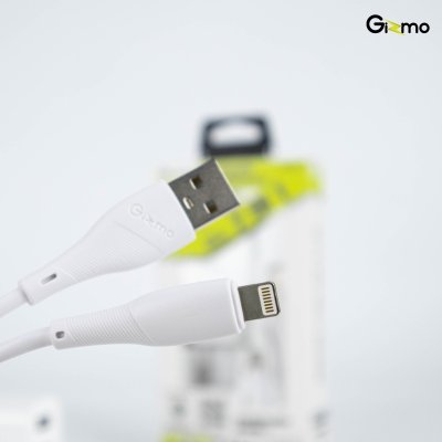 Gizmo adapter 2 Port อะแดปเตอร์ 2 ช่อง พร้อมสายชาร์จ อุปกรณ์ชาร์จไอโฟน Lightning สีขาว GA-020 มี มอก.
