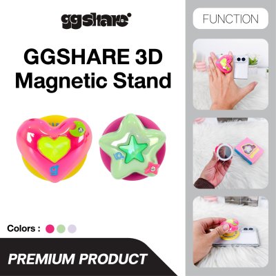 GGSHARE 3D Magnetic Stand ขาตั้งสมาร์ทโฟนแม่เหล็ก MagSafe ดีไซน์นูน 3 มิติ