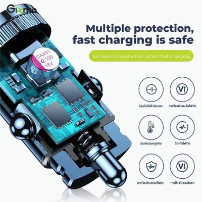 Gizmo ที่ชาร์จในรถยนต์ ใช้กับช่องจุดบุหรี่ในรถยนต์ รุ่น GG-020 รับประกัน1ปี