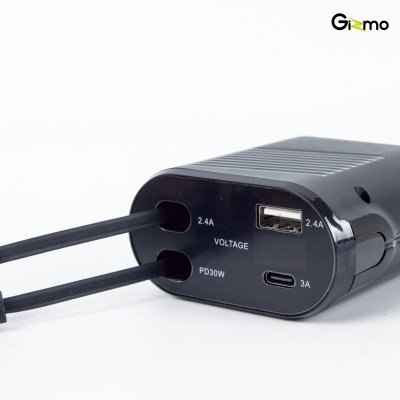 Gizmo Retractable Fast Car Charger ที่ชาร์จในรถยนต์ 4 in 1 รุ่น GG-032