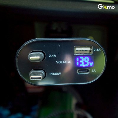Gizmo Retractable Fast Car Charger ที่ชาร์จในรถยนต์ 4 in 1 รุ่น GG-032
